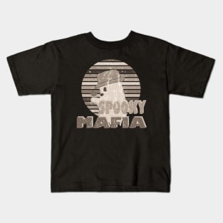 halloween spooky mafia ghost Kids T-Shirt